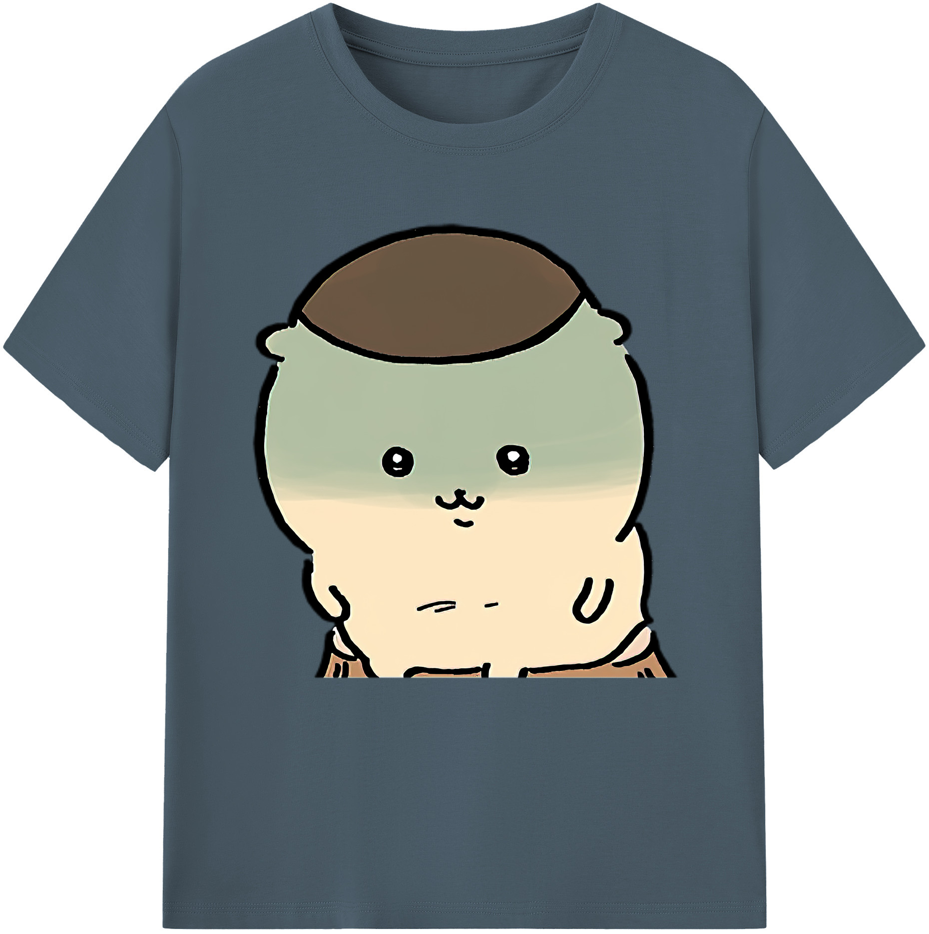（画像用） ちいかわ くりまんじゅう Chii-kawa kuri manjū 綿100％半袖Tシャツ（フロントプリント）